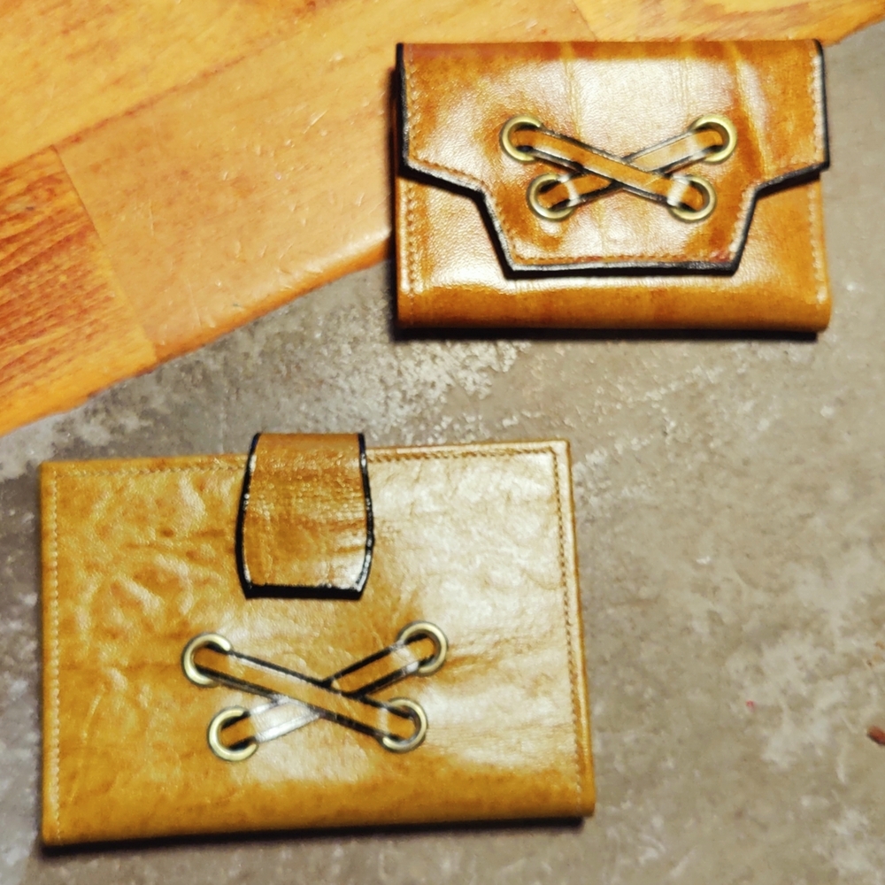 Princess Gardner Brown Leather Wallet Set Vintage Deadstock